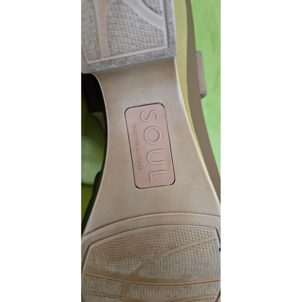 Naturalizer Soul Women's MIA Heeled Sandal Tan Slingback Size 9.5M